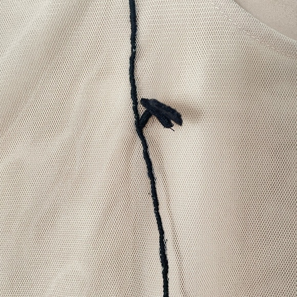 cristina gavioli long sleeve mesh dress with black lace - Picture 5 of 9